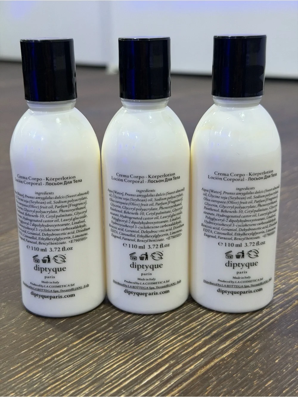 diptyque 3.72 oz times 3 Fresh Lotion Trio